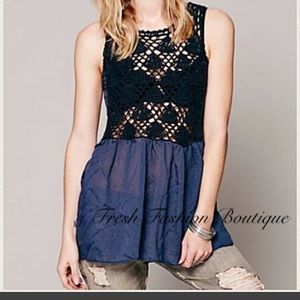 Free People Pieced Stripe Tank